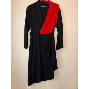 Yohji Yamamoto Red/ Black blazer dress
